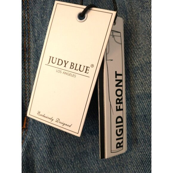 JUDY BLUE Jeans Mid Rise Boyfriend Rigid Magic Released Hem Women's - 18W NWT - Picture 4 of 9